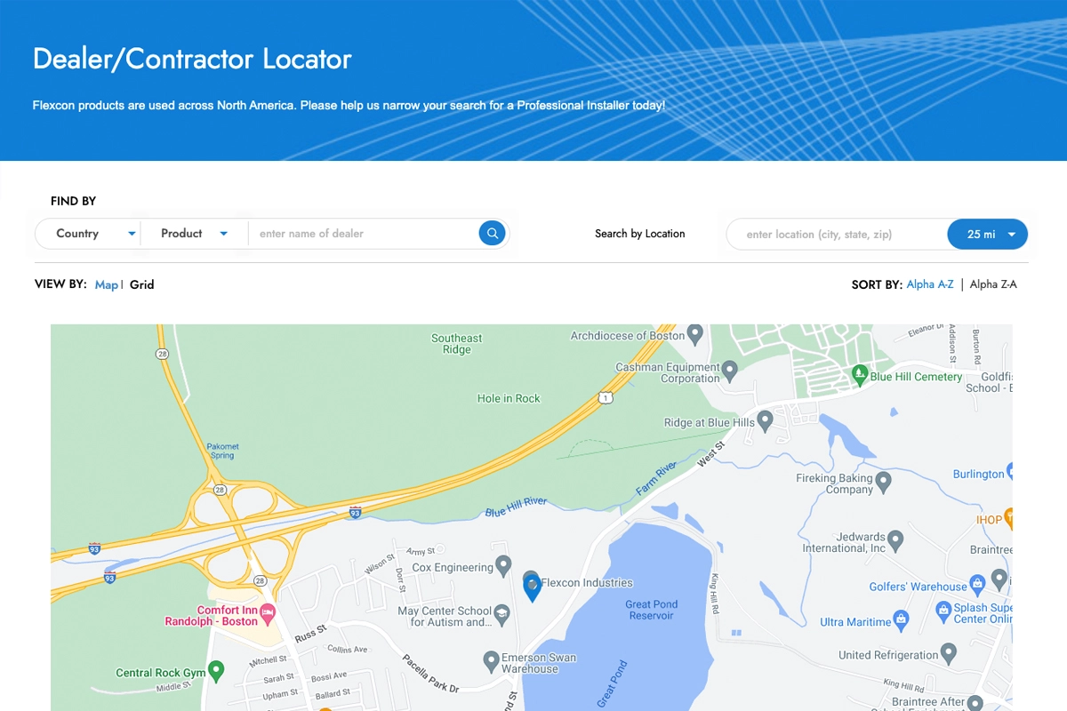 Flexcon Web Dealer Locator by Consensus Interactive